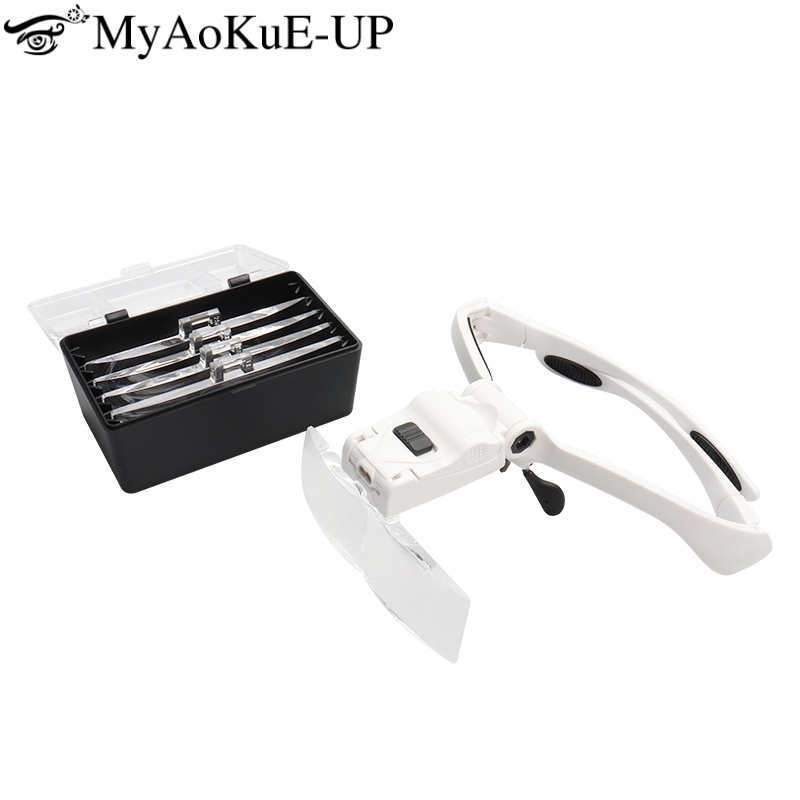Eyelash Extension With Glasses - Loupe réglable à 5 lentilles, Extension