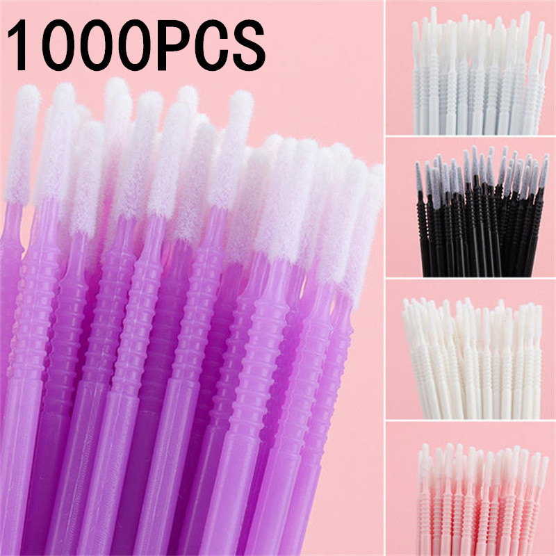 Eyelash Extension Remover - 100/200/1000 pièces de micro-brosses jetables pour