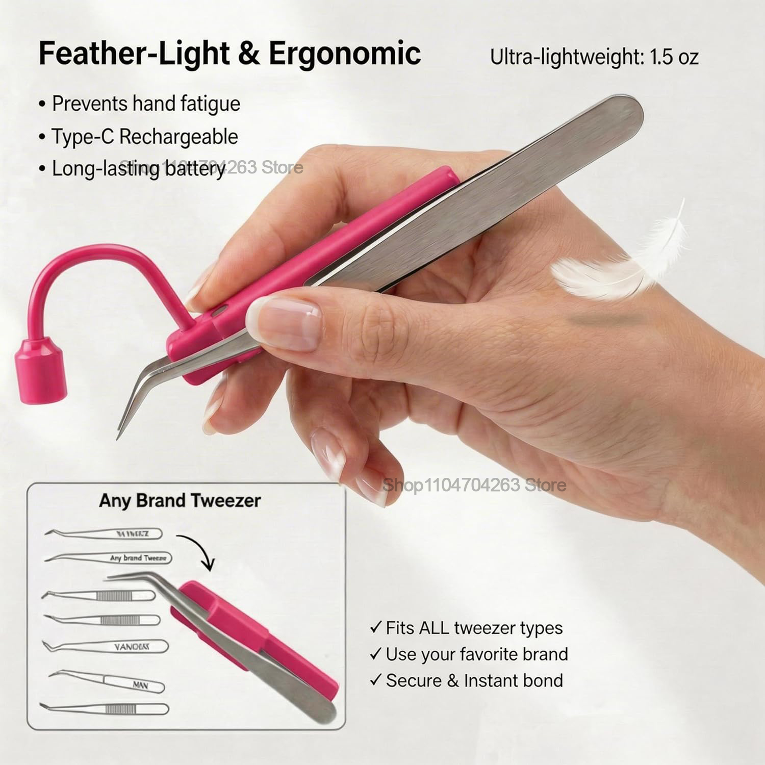 Mini lampe UV pour cils 180 °  - Lash Extension Tweezers avis et prix