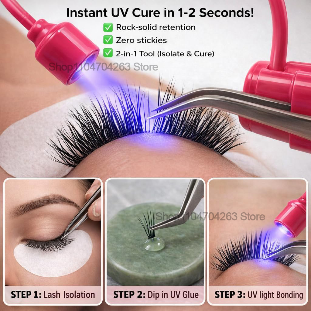 Mini lampe UV pour cils 180 °  - Lash Extension Tweezers avis et prix