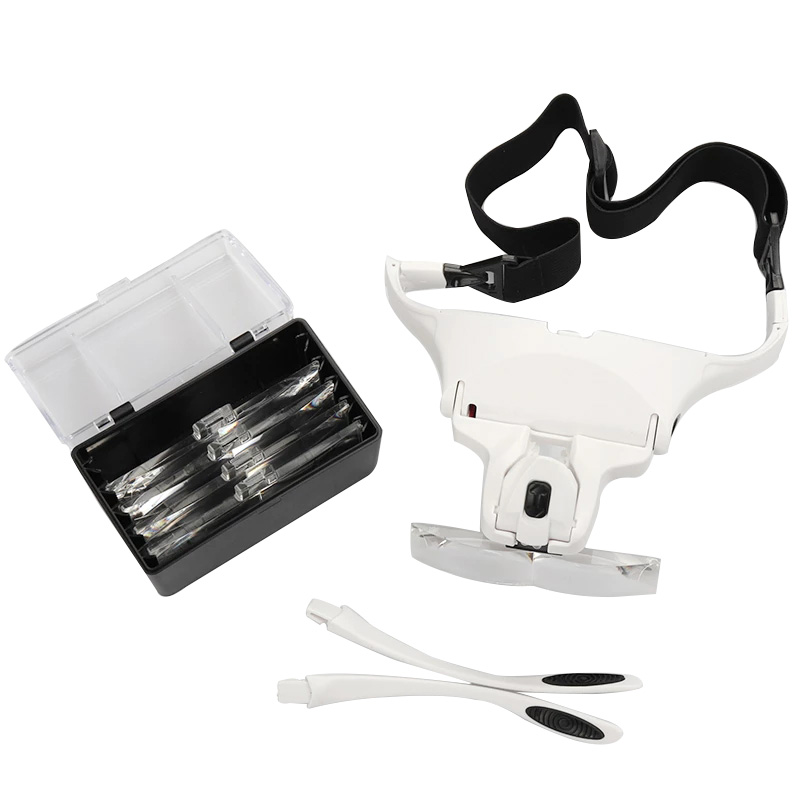 Loupes à 5 lentilles, lampe à  - Eyelash Extension With Glasses avis et prix
