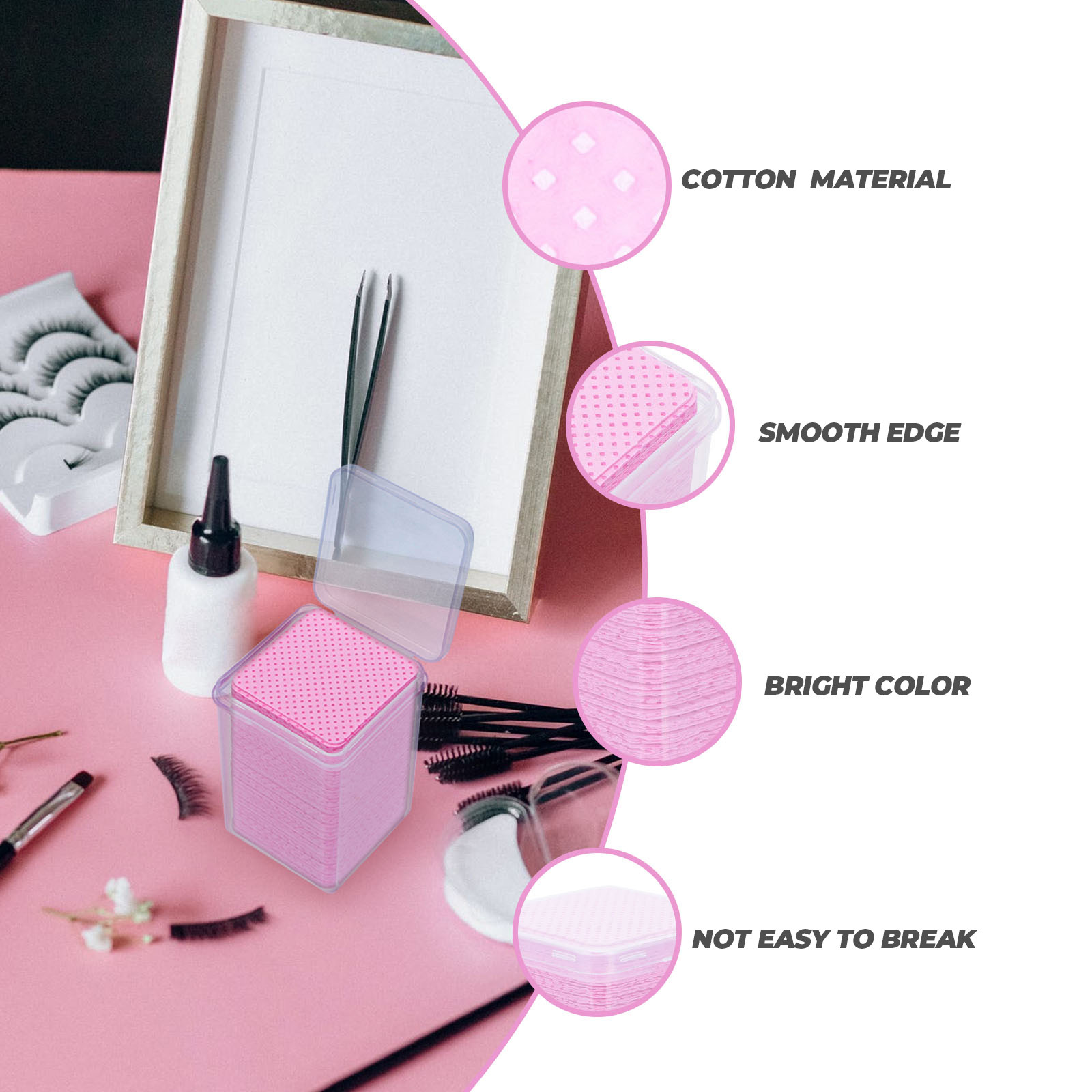 600 lingettes en coton pour l' - Eyelash Extension Remover avis et prix